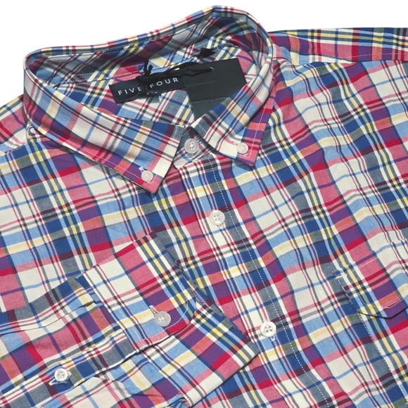 Five Four Other - NEW Five Four‎ Plaid Button Up Long Sleeve Casual Shirt, Red, 2XL